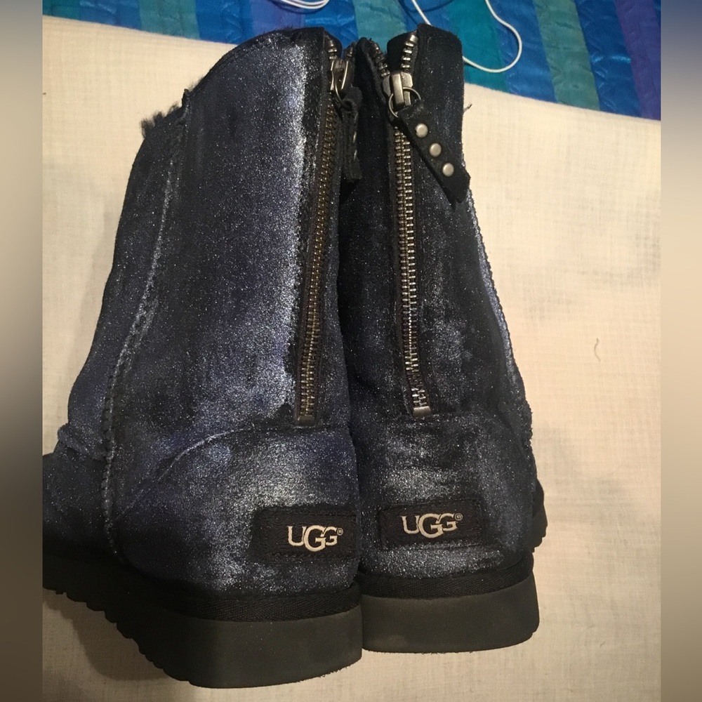UGG Black Plush-Lined Boots